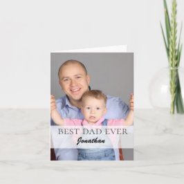 Tarjeta Festiva Mejor Papá del Mundo Nombre Cotización Diseño de F