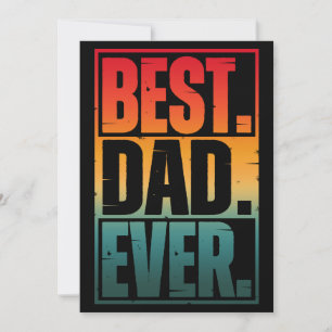 TARJETA FESTIVA MEJOR PAPÁ DEL MUNDO TIPOGRAFÍA  