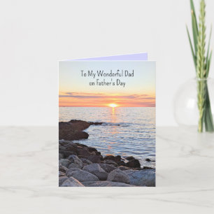 Tarjeta Festiva Mejor Papá desde el amanecer hasta la foto del océ