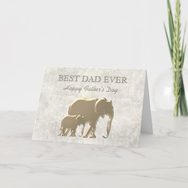 Tarjeta Festiva Mejor Papá, Elegante Día del Padre (Anverso)