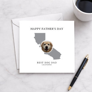Tarjeta Festiva Mejor Papá Perro California Foto Día del Padre