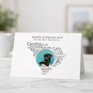 Tarjeta Festiva Mejor Papá Perro Carolina del Sur Foto del Día del