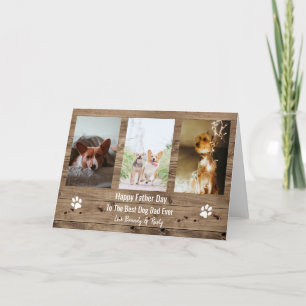 Tarjeta Festiva Mejor Papá Perro del Mundo Foto Día del Padre