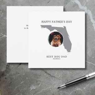 Tarjeta Festiva Mejor Papá Perro Florida Foto Día del Padre
