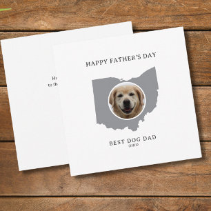Tarjeta Festiva Mejor Papá Perro Ohio Foto Día del Padre