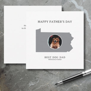 Tarjeta Festiva Mejor Papá Perro Pensilvania Foto Día del Padre