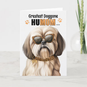 Tarjeta Festiva Mejor perro apso de HuMOM del Día de la Madre