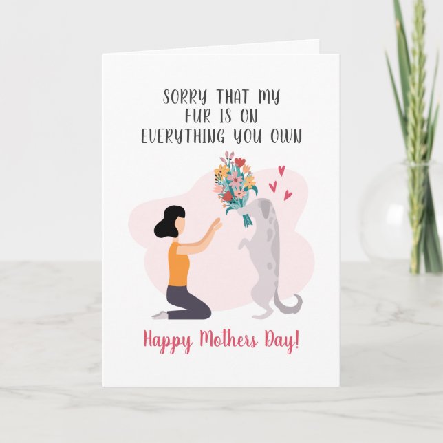 Tarjeta Festiva Mejor Perro Feliz Día de la Madre Feliz (Anverso)