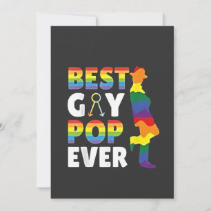 Tarjeta Festiva Mejor Pop Gay Que Nunca Orgullo LGBT Mes Abuelo Pa