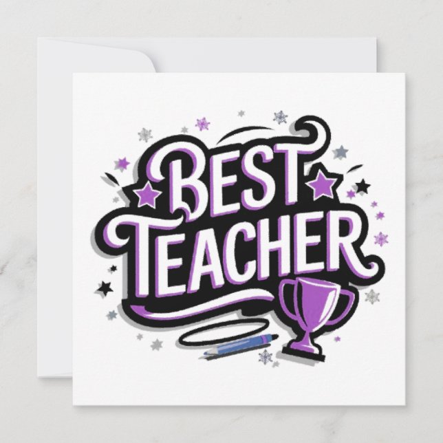 Tarjeta Festiva Mejor profesor (Anverso)