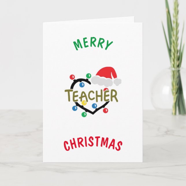 TARJETA FESTIVA *MEJOR PROFESOR DEL AÑO* EN NAVIDADES (Anverso)