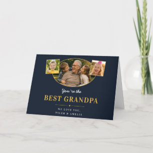 Tarjeta Festiva Mejor saludo de abuelo padre 3 foto