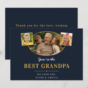Tarjeta Festiva Mejor saludo de abuelo padre 3 foto