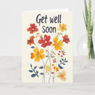 Tarjeta Festiva Mejore las flores pronto