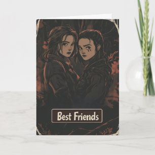Tarjeta Festiva Mejores Amigas Misterio de Amistad Terror