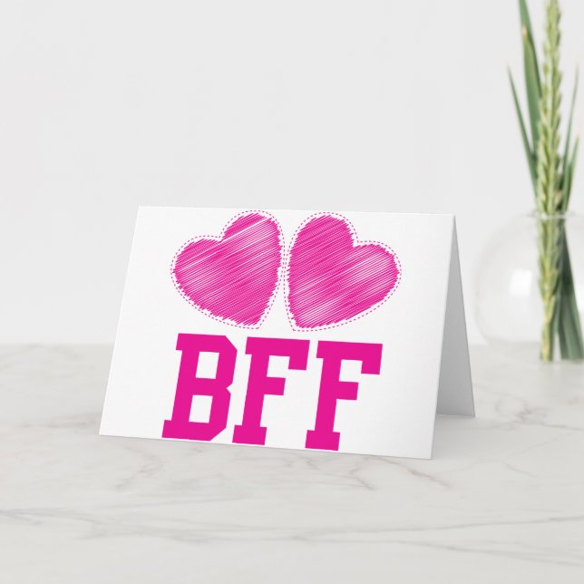 Tarjeta Festiva ¡Mejores amigos de BFF para siempre!!! (Anverso)