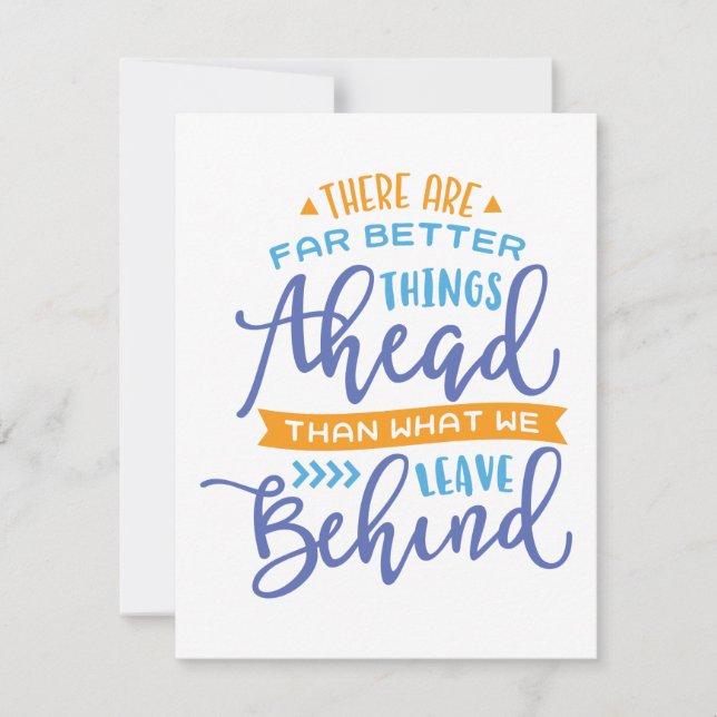 Tarjeta Festiva Mejores Cosas Adelante Año Nuevo (Anverso)