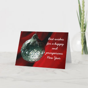 Tarjeta Festiva Mejores deseos de un Año Nuevo feliz y próspero