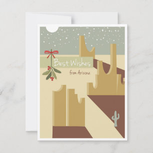 Tarjeta Festiva Mejores deseos desde Arizona!