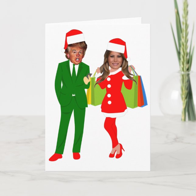 Tarjeta Festiva melania santa trump (Anverso)