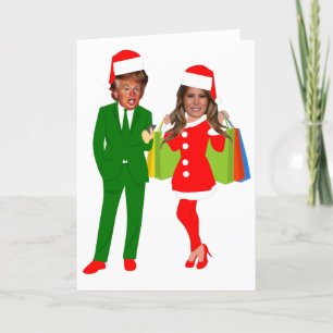 Tarjeta Festiva melania santa trump