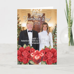 Tarjeta Festiva Melania y Donald Trump 2025 Día de San Valentín