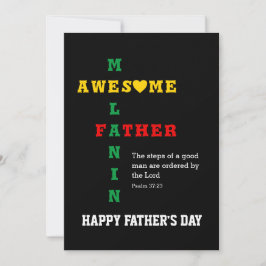 Tarjeta Festiva Melanin Dad Happy Father's Day Card