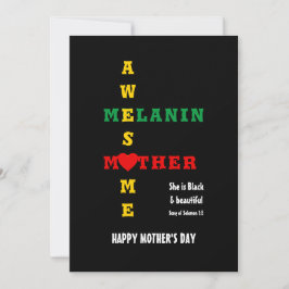 Tarjeta Festiva Melanin Mamá feliz día de la madre