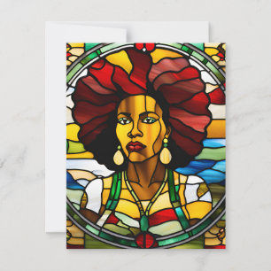 Tarjeta Festiva Melanina arcoíris Reina Chica negra sista mágica