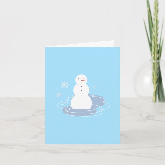 Tarjeta Festiva Melding Snowman (Anverso)