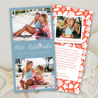 Tarjeta Festiva Mele Kalikimaka 2 Collages de fotos Navidades simp