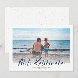 Tarjeta Festiva Mele Kalikimaka Armada de Navidades fotográficos m