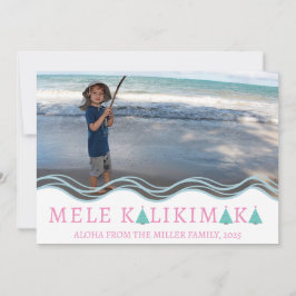 Tarjeta Festiva Mele Kalikimaka Christmas Photo Collage