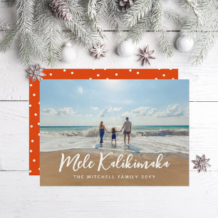 Tarjeta Festiva Mele Kalikimaka Cualquier foto de un feriado de bi