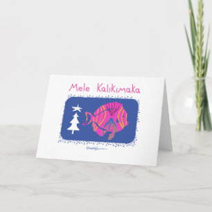 Tarjeta Festiva Mele Kalikimaka (Feliz Navidad: hawaiano) PESH,
