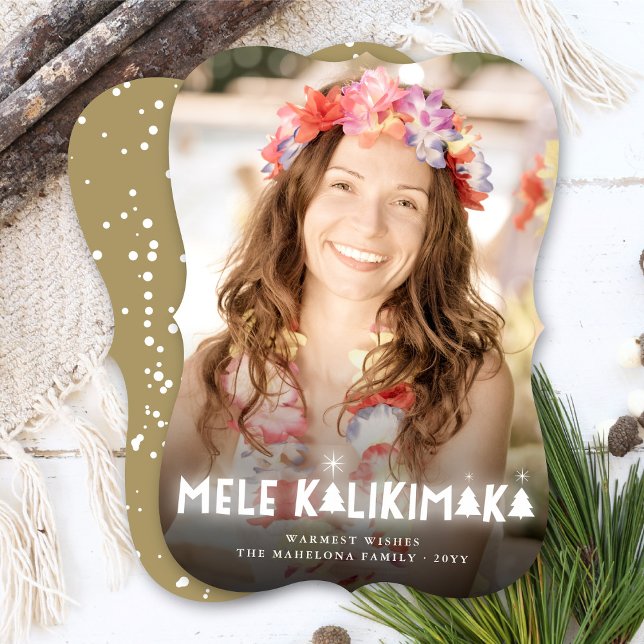 Tarjeta Festiva Mele Kalikimaka Foto de Navidades modernos (Subido por el creador)