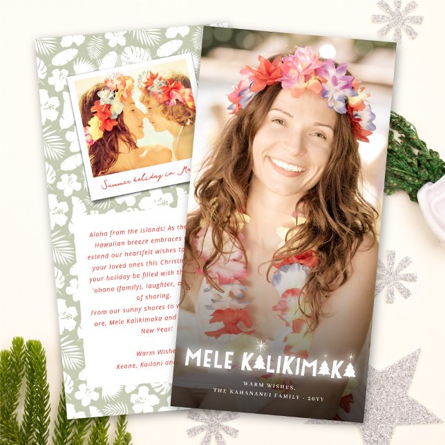 Tarjeta Festiva Mele Kalikimaka Foto de Navidades modernos (Subido por el creador)