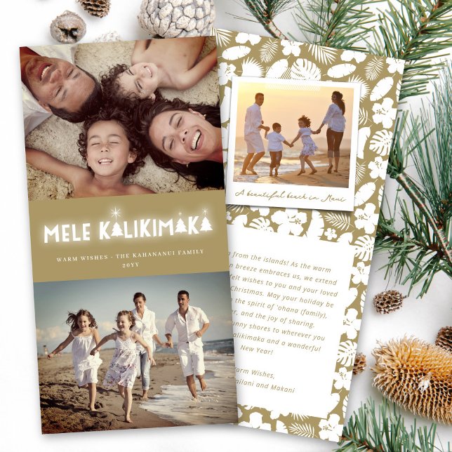 Tarjeta Festiva Mele Kalikimaka Glow 2 Navidades de Collage de fot (Subido por el creador)