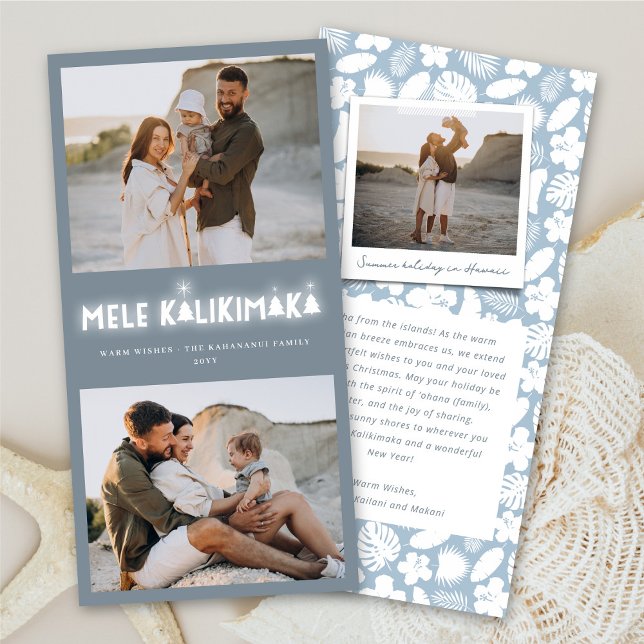 Tarjeta Festiva Mele Kalikimaka Glow 2 Navidades de Collage de fot (Subido por el creador)