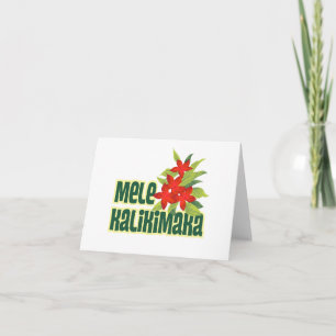 Tarjeta Festiva Mele Kalikimaka Navidades de la Isla Tropical Hawá