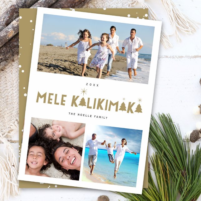 Tarjeta Festiva Mele Kalikimaka Navidades del Collage de fotos Glo (Subido por el creador)