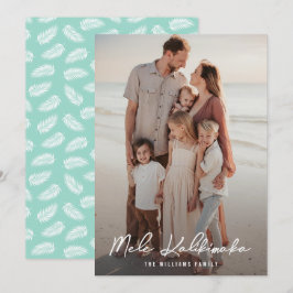 Tarjeta Festiva Mele Kalikimaka Palm deja Navidades de fotografía 