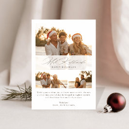 Tarjeta Festiva Mele Kalikimaka Tropical, guión moderno, 3 foto