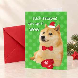 Tarjeta Festiva Meme divertido de Doge