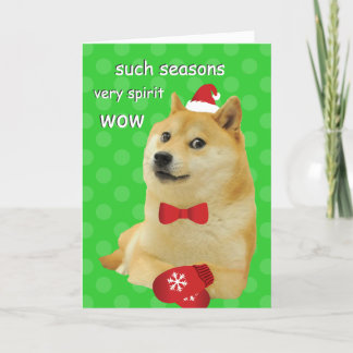 Tarjeta Festiva Meme divertido de Doge