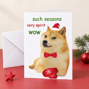 Tarjeta Festiva Meme Divertido Doge