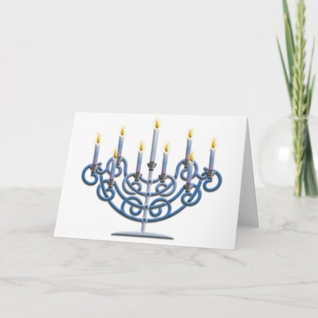 Tarjeta Festiva Menorah (Anverso)