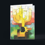 Tarjeta Festiva Menorah<br><div class="desc">Plantilla vertical de tarjeta de felicitación</div>