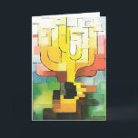 Tarjeta Festiva Menorah<br><div class="desc">Plantilla vertical de tarjeta de felicitación</div>