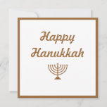 Tarjeta Festiva Menorah<br><div class="desc">Feliz Hanukkah puede cambiarse a lo que quieras en cualquier color de zazzle que quieras y el fondo también puede ser personalizado. Hay sellos postales que coinciden y que también se pueden cambiar o dejar así.</div>